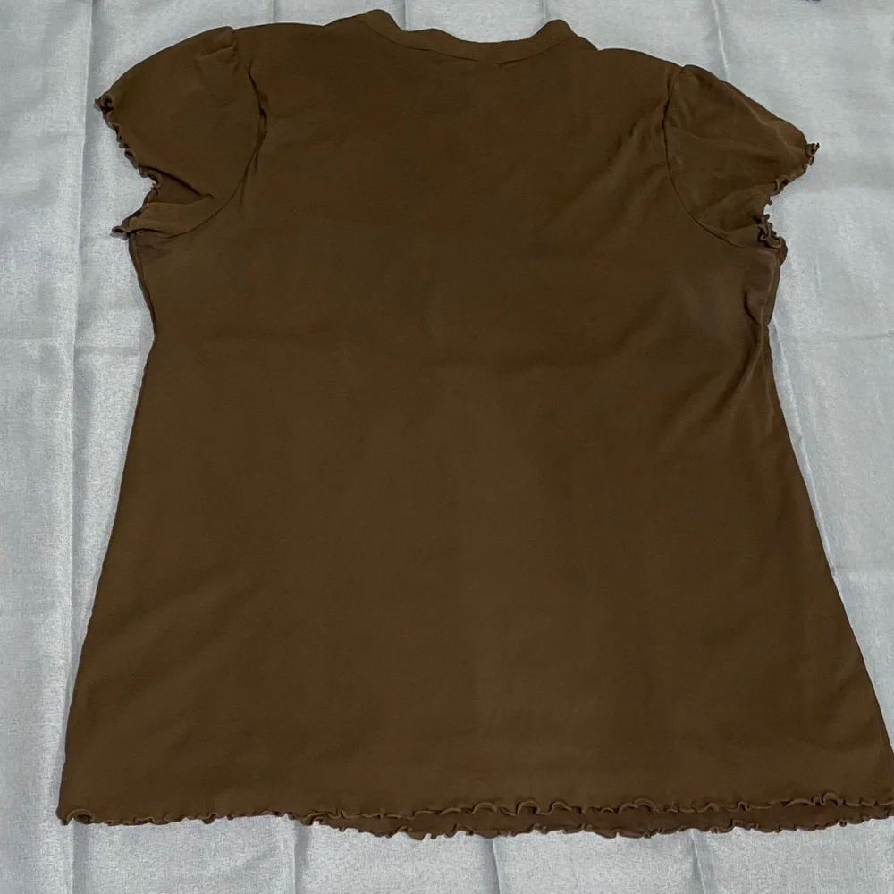 Liz Claiborne Chocolate Button-Up Blouse